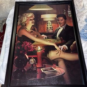 rare Elvis Presley and Marilyn Monroe frame